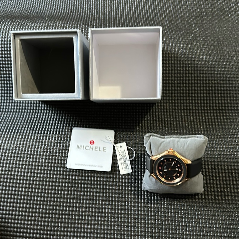 Authentic jelly wrist band women’s Michele watch